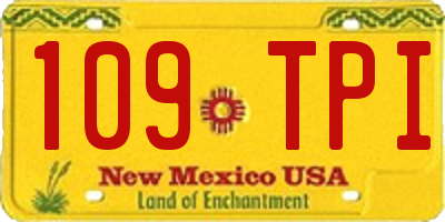 NM license plate 109TPI