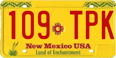NM license plate 109TPK