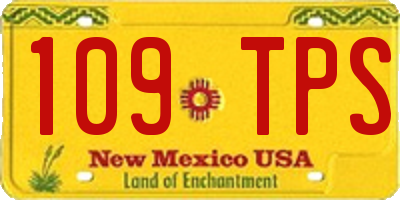 NM license plate 109TPS