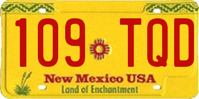 NM license plate 109TQD