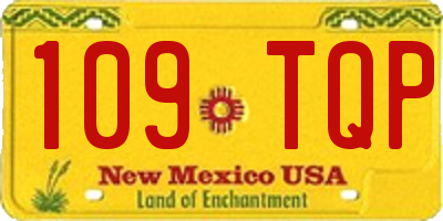 NM license plate 109TQP