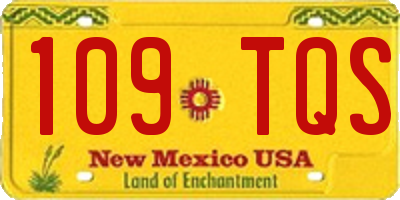 NM license plate 109TQS