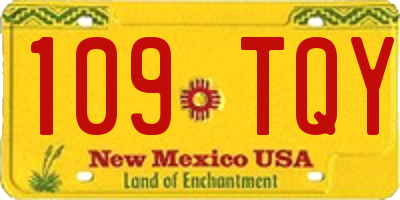 NM license plate 109TQY