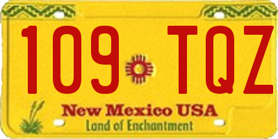 NM license plate 109TQZ
