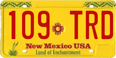 NM license plate 109TRD