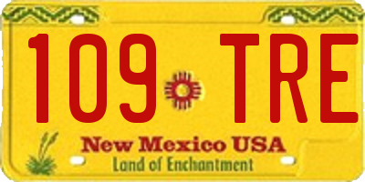 NM license plate 109TRE