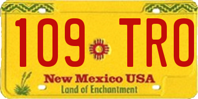 NM license plate 109TRO