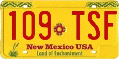 NM license plate 109TSF