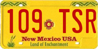 NM license plate 109TSR