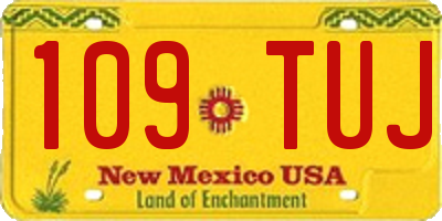 NM license plate 109TUJ