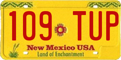 NM license plate 109TUP