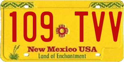 NM license plate 109TVV