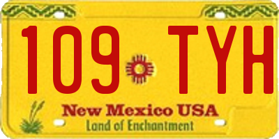 NM license plate 109TYH