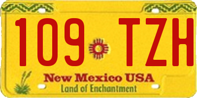 NM license plate 109TZH