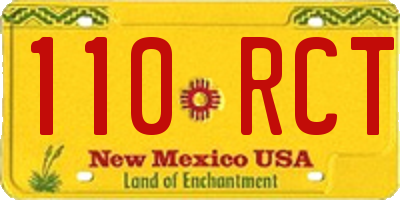 NM license plate 110RCT