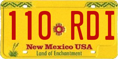 NM license plate 110RDI