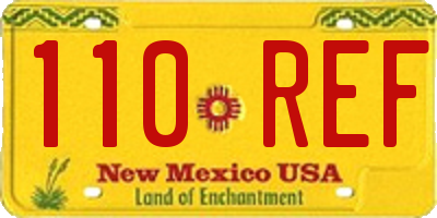 NM license plate 110REF