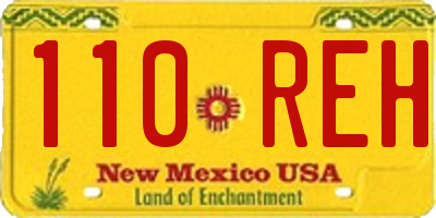 NM license plate 110REH
