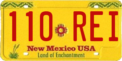 NM license plate 110REI
