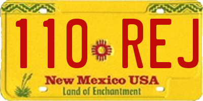 NM license plate 110REJ