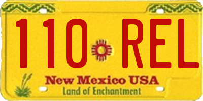 NM license plate 110REL