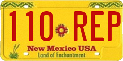 NM license plate 110REP