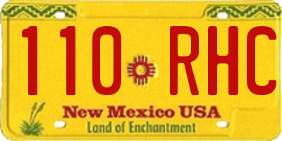 NM license plate 110RHC