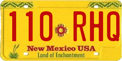 NM license plate 110RHQ