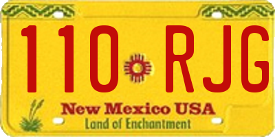 NM license plate 110RJG