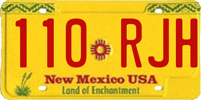 NM license plate 110RJH