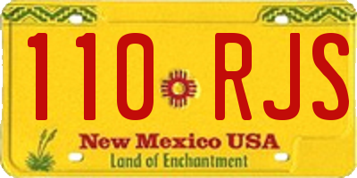 NM license plate 110RJS