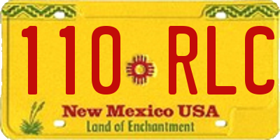 NM license plate 110RLC
