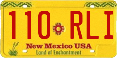NM license plate 110RLI