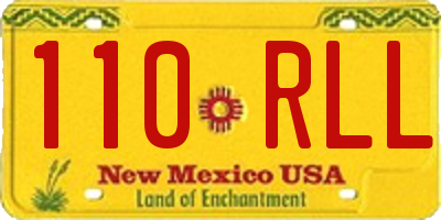 NM license plate 110RLL