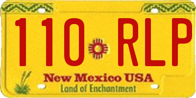 NM license plate 110RLP