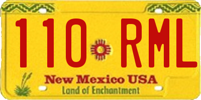 NM license plate 110RML