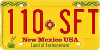 NM license plate 110SFT