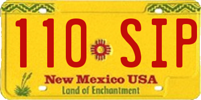 NM license plate 110SIP