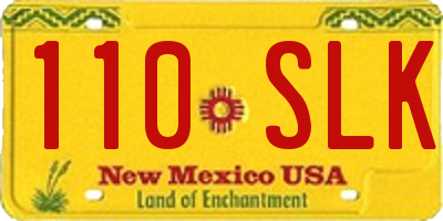 NM license plate 110SLK