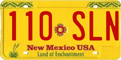 NM license plate 110SLN