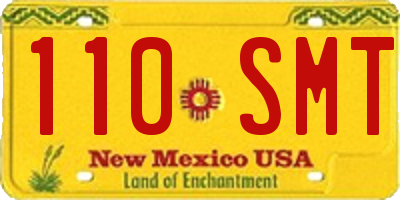 NM license plate 110SMT