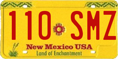 NM license plate 110SMZ