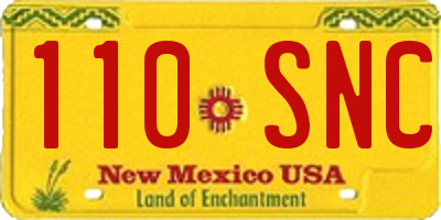 NM license plate 110SNC