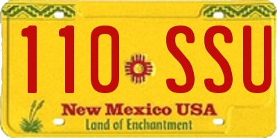 NM license plate 110SSU