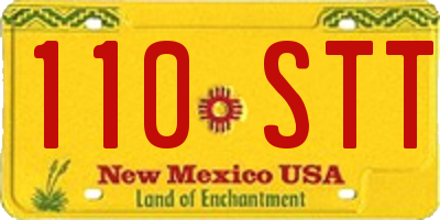 NM license plate 110STT