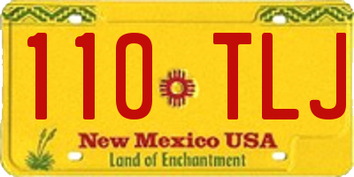NM license plate 110TLJ