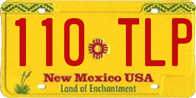 NM license plate 110TLP