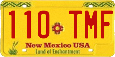NM license plate 110TMF