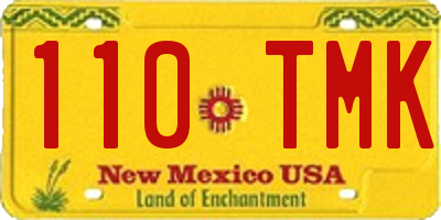 NM license plate 110TMK