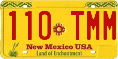 NM license plate 110TMM